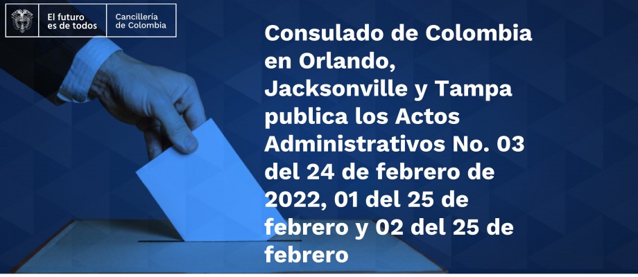 Conozca la designación de jurados de votación para las elecciones de Congreso de la República, en  Orlando, Jacksonville y Tampa