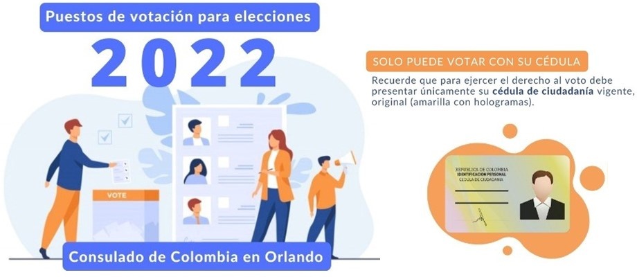 Consulado de Colombia en Orlando publica los puestos y horarios de votación para las elecciones