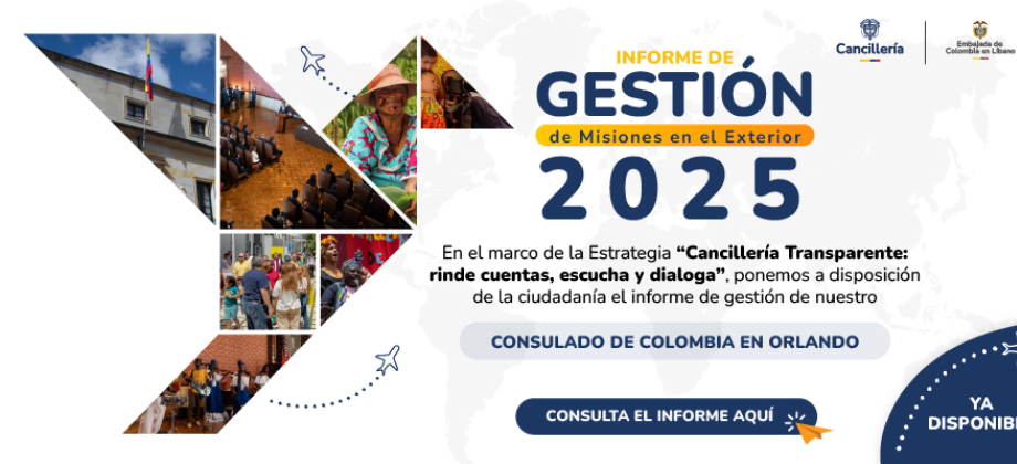 Informe de gestión 2025 del Consulado de Colombia en Orlando
