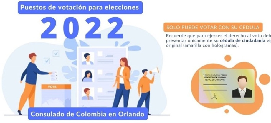 Consulado de Colombia en Orlando publica los puestos y horarios de votación para las elecciones