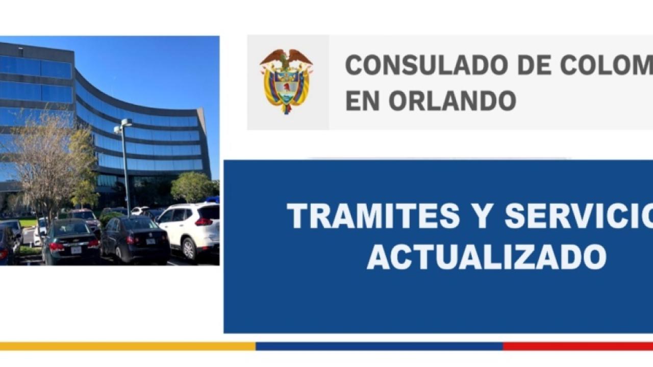 Información sobre trámites y servicios en el Consulado de Colombia en Orlando