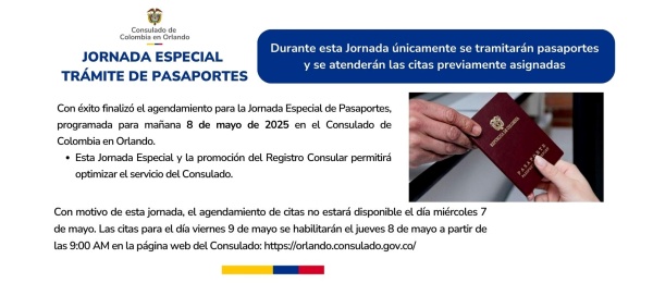 Jornada especial de trámite de Pasaportes este 8 de mayo de 2025