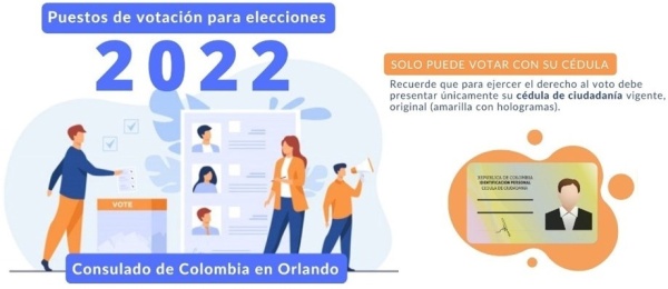 Consulado de Colombia en Orlando publica los puestos y horarios de votación para las elecciones